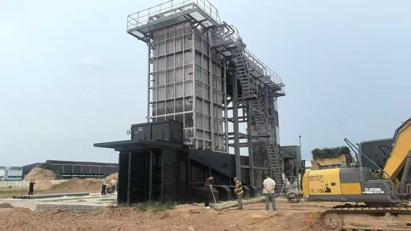 太锅SZW25吨生物质往复炉排湖北项目安装现场